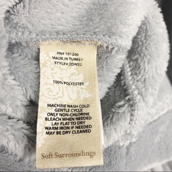 SOFT SURROUNDINGS Glacier Plush Fleece Pullover Cozy Gray Women's Sweater - Picture 3 of 11